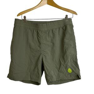 Stio Mens Hideout Shorts Large Green Outdoors Hiking Running Lined Pockets 6.5in